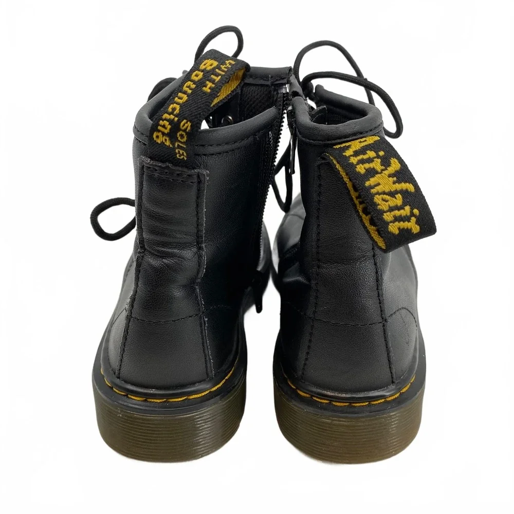 Dr. Martens Black Synthetic Rain Boots | Girls Size 1G (Regular)